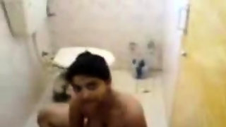 Smart Indian Aunty's Nude Bath , Blowjob to hubby's Cock