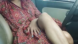 First time she rides my dick in car Public bang-out Indian desi Girl saara banged very rock hard in truck