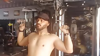 Hot Man Erotic Workout at Gym