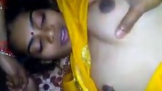 Indian guy penetrates GF's fur covered peach at home