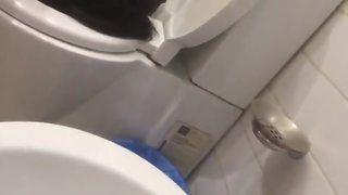 Indian teenie licks the toilet clean