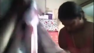 Tamil maid with gigantic donk masturbating her owner's weenie internal ejaculation at work