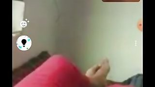 Wife video call hand job cum