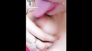 Indian Bhabhi Showing her Tits and Pussy on Tango - Hindi