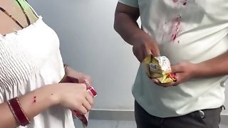 Fucked with Step-brother on Holi