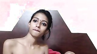 Amateur Skinny Indian Desi Teen Sins By Showing Big Tits