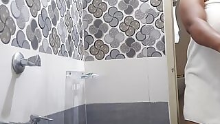 Step mother and step stepson having bathtub together and fucking in a doggy fashion