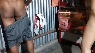 Indian girlfriend sex by black Dress