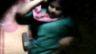 barishal girl happy stroking in her bed seen by neighbor