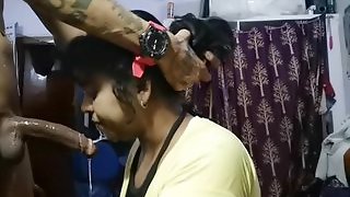 Fard face fuck my sister and spunk in throat in Hindi