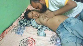 Cute sis fucked rough by brutha clothes close-up in Hindi audio