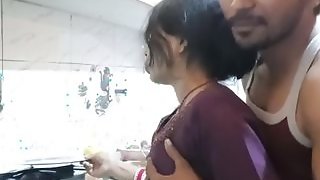 Frist time fucky-fucky with bhabi ik kitchen sex