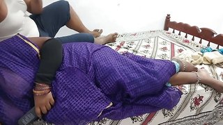 Desi Tamil stepmom shared a bed for her stepson he take over advantage and rock-hard fucking