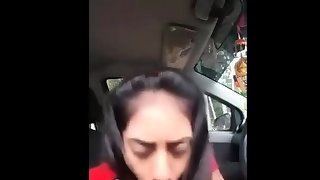 Indian Girl Blowjob in Car