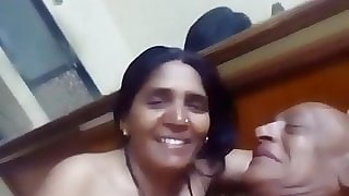 Indian old aunty having orgy with her husband