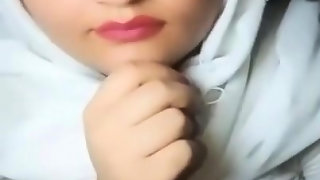 Amazing filthy hijab livestream