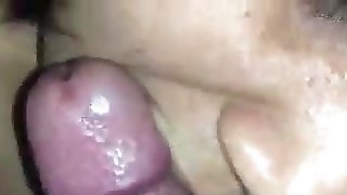 Indian Lady Close-Up Penis Sucking With Cum in Mouth