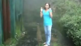 British Indian duo fuck in rain storm at hill station