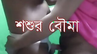 Hard boinked with father-in-law and son&#039;s wife with messy talking, Bangladeshi hookup