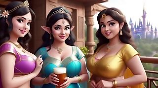 AI Generated Uncensored 3D Anime Disney Princess Images Of BBW Indian Women